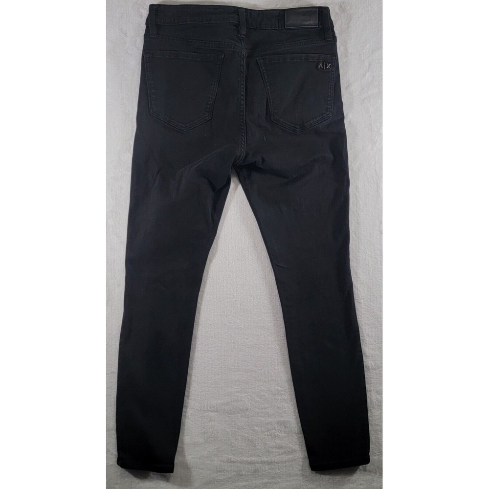 ARMANI EXCHANGE Women's Jeans Size 29 Black Super Skinny Mid-Rise Stretch Denim - Picture 6 of 16